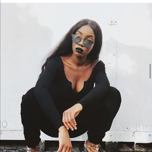 Long sleeve off shoulder bodysuit